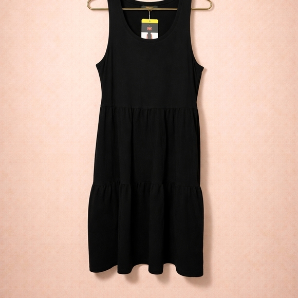 Frye Dresses & Skirts - Frye Black Tiered Midi Dress